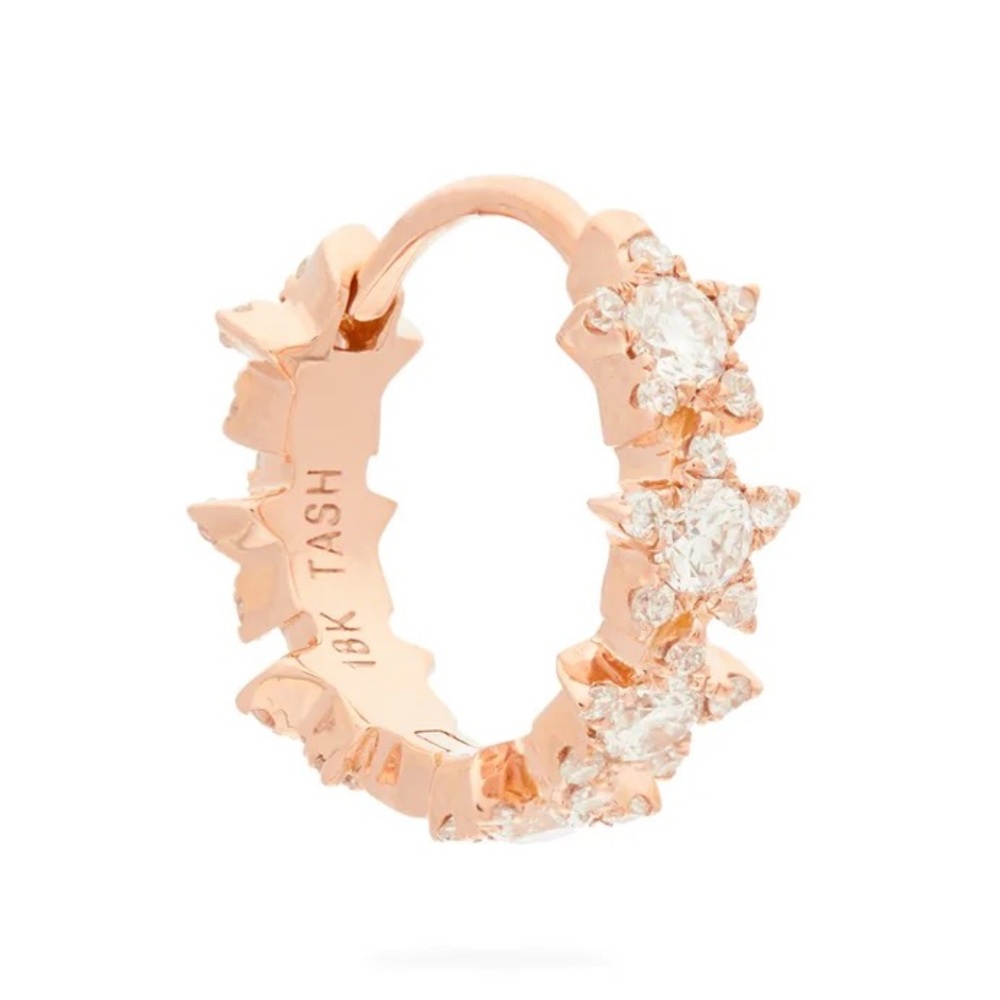Maria Tash Rose Gold and Diamond Constellation Hoop 8mm